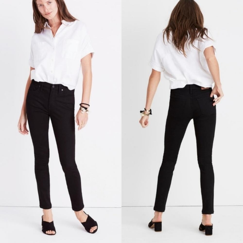 Madewell 9" Mid-Rise Skinny Jeans (Tall Length) in Black Size 23 Tall